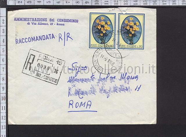 Collezionismo di storia postale buste viaggiate affrancatura tariffe postali degli anni 1960-69